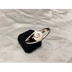 SB 0027 Bracelet Shiva Eye Shell Silver