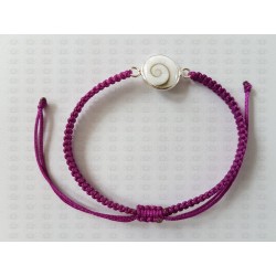 SB 0166 Bracelet Shiva Eye Shell Silver