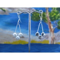 LE 0103 Earrings Shiva Eye Shell Silver