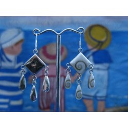 LE 0106 Earrings Shiva Eye Shell Silver