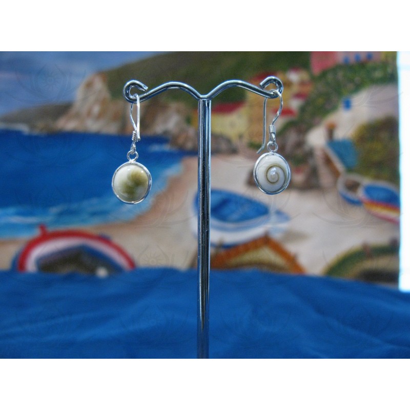 LE 0120 Earrings Shiva Eye Shell Silver