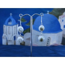 LE 0133 Earrings Shiva Eye Shell Silver