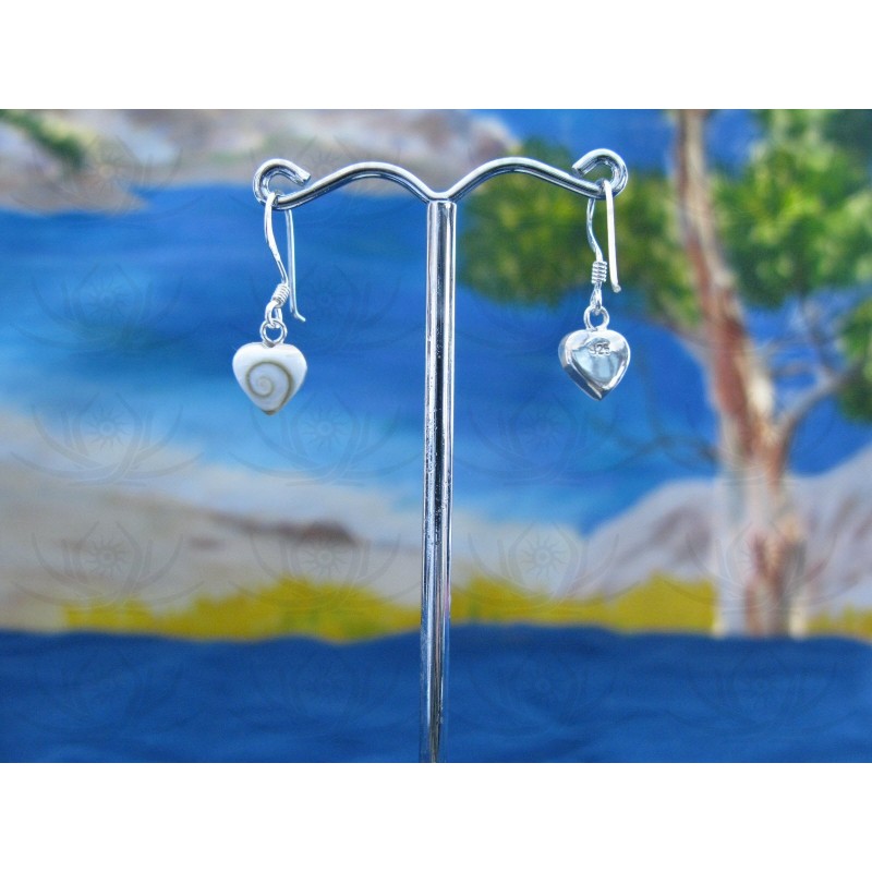 LE 0138 Earrings Shiva Eye Shell Silver