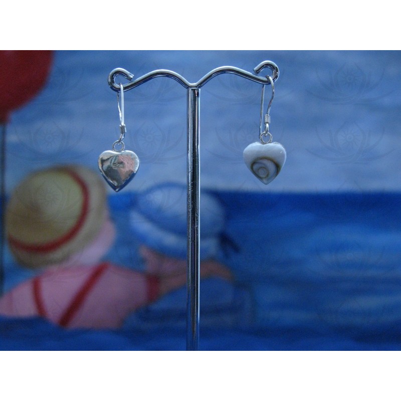 LE 0139 Earrings Shiva Eye Shell Silver