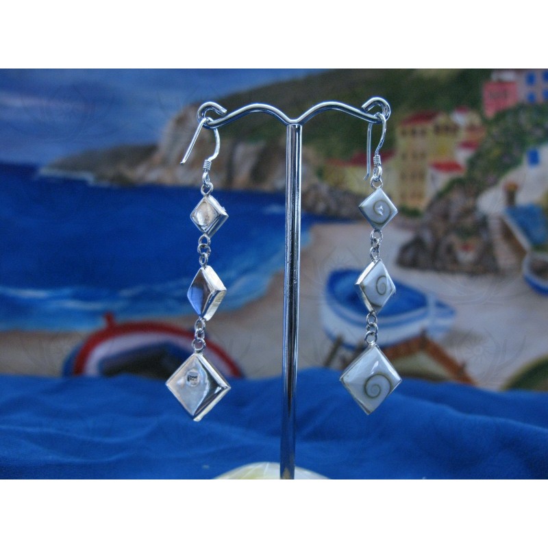 LE 0146 Earrings Shiva Eye Shell Silver