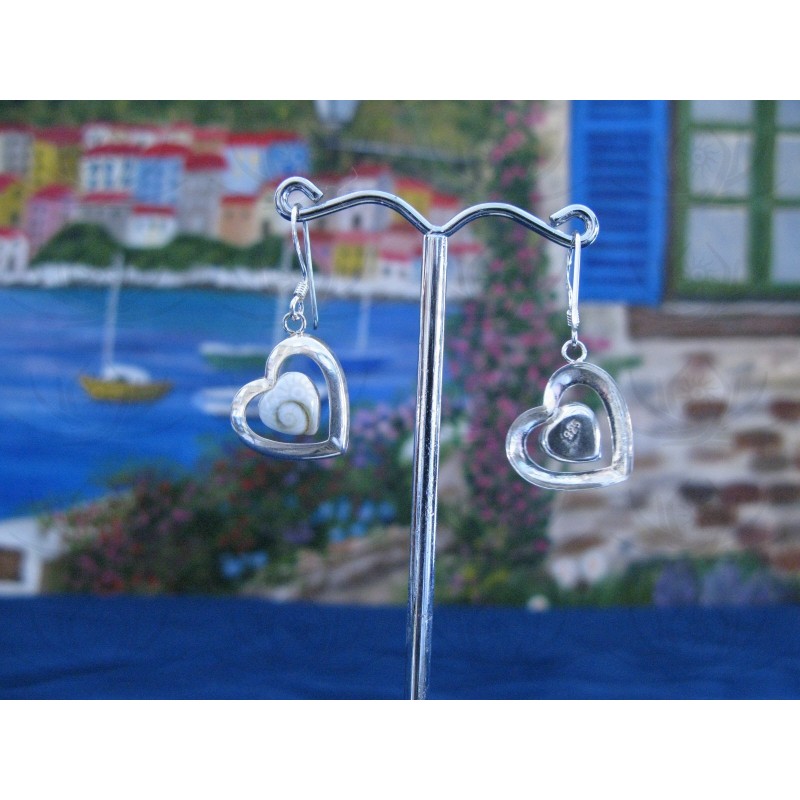 LE 0200 Earrings Shiva Eye Shell Silver