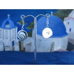 LE 0210 Earrings Shiva Eye Shell Silver