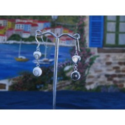 LE 0217 Earrings Shiva Eye Shell Silver