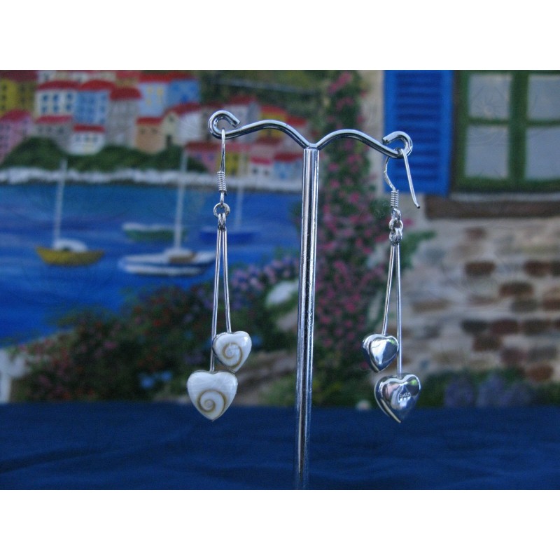 LE 0222 Earrings Shiva Eye Shell Silver