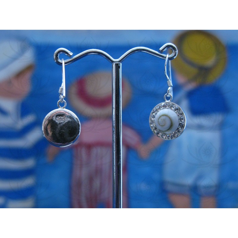 LE 0230 Earrings Shiva Eye Shell Silver