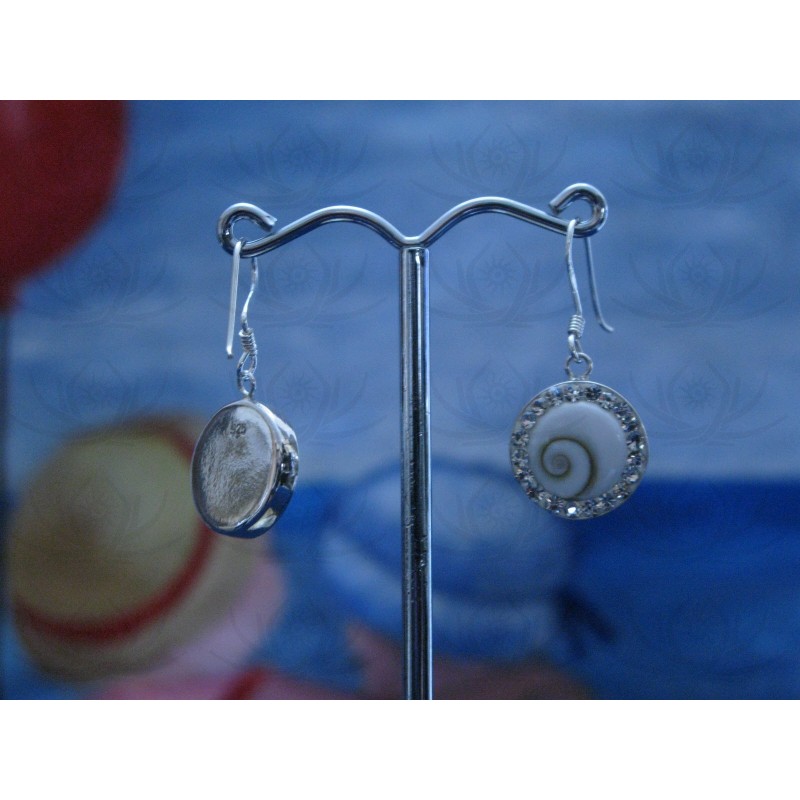 LE 0231 Earrings Shiva Eye Shell Silver