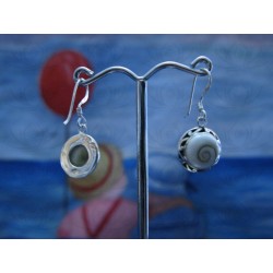 LE 0248 Earrings Shiva Eye Shell Silver