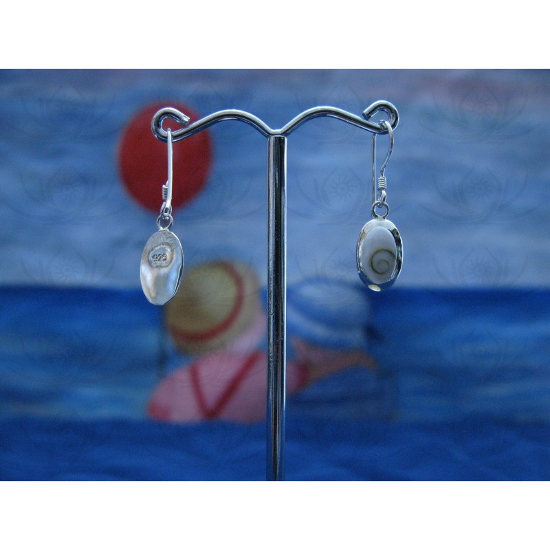 LE 0272 Earrings Shiva Eye Shell Silver