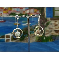 LE 0312 Earrings Shiva Eye Shell Silver