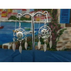 LE 0375 Earrings Shiva Eye Shell Silver