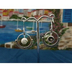 LE 0381 Earrings Shiva Eye Shell Silver