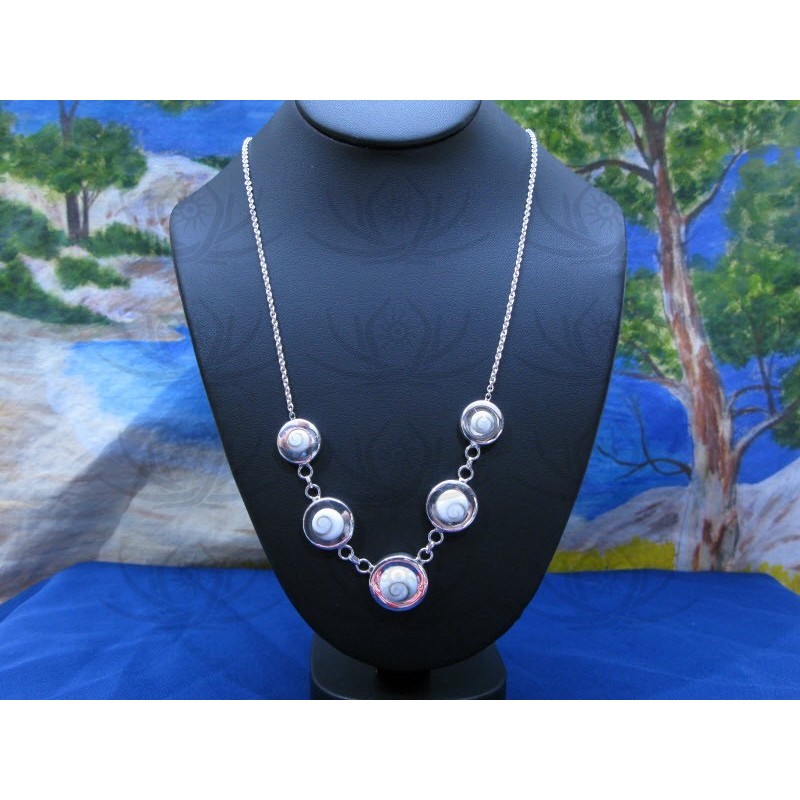 NS 0064 Necklace Shiva Eye Shell Silver