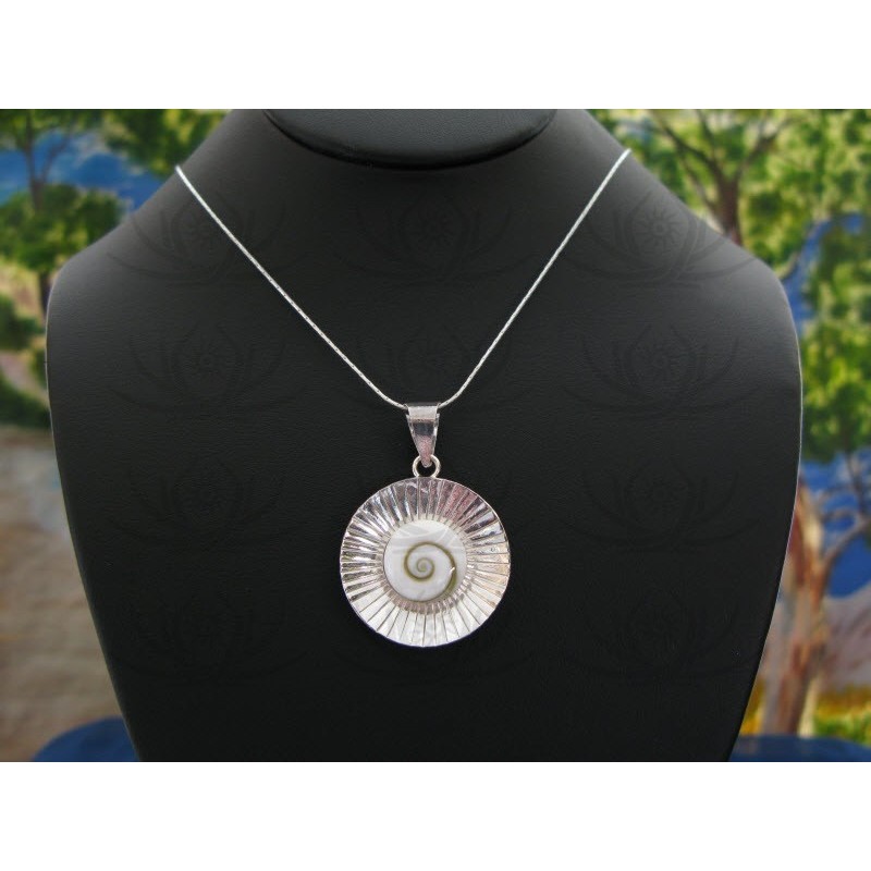 SP 0008 Pendant Shiva Eye Shell Silver