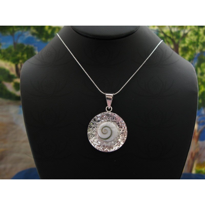 SP 0015 Pendant Shiva Eye Shell Silver