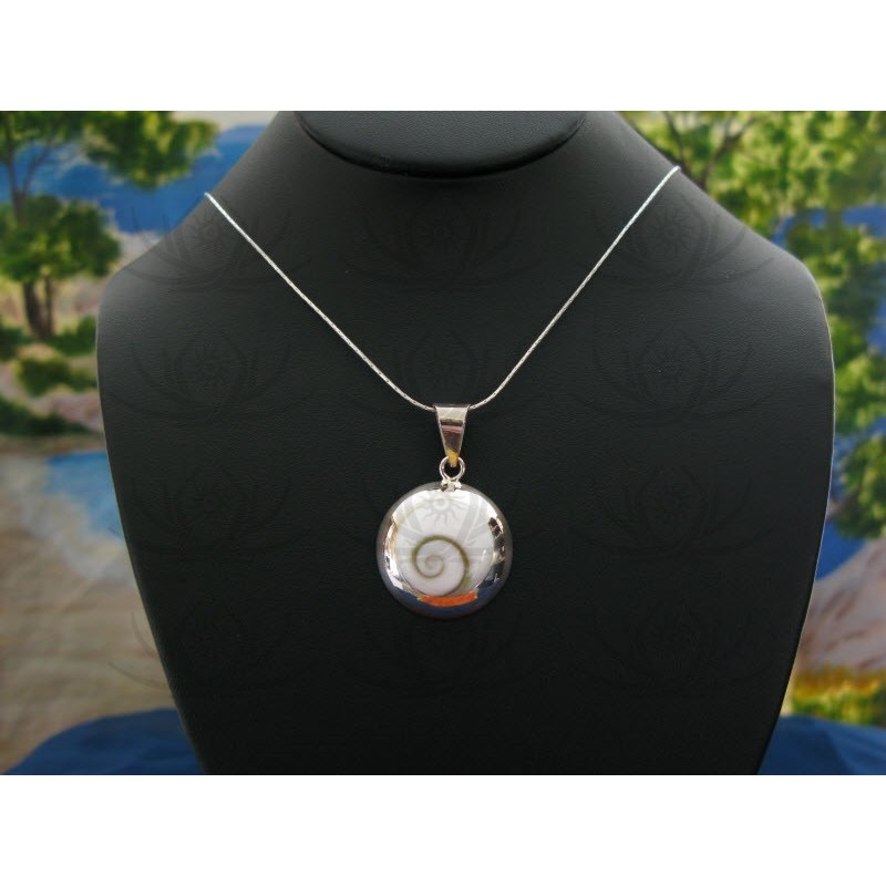 SP 0043 Pendant Shiva Eye Shell Silver