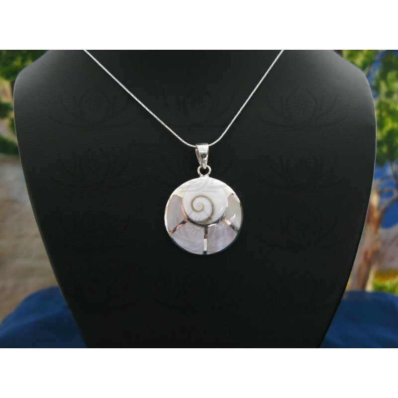 SP 0083 Pendant Shiva Eye Shell Silver