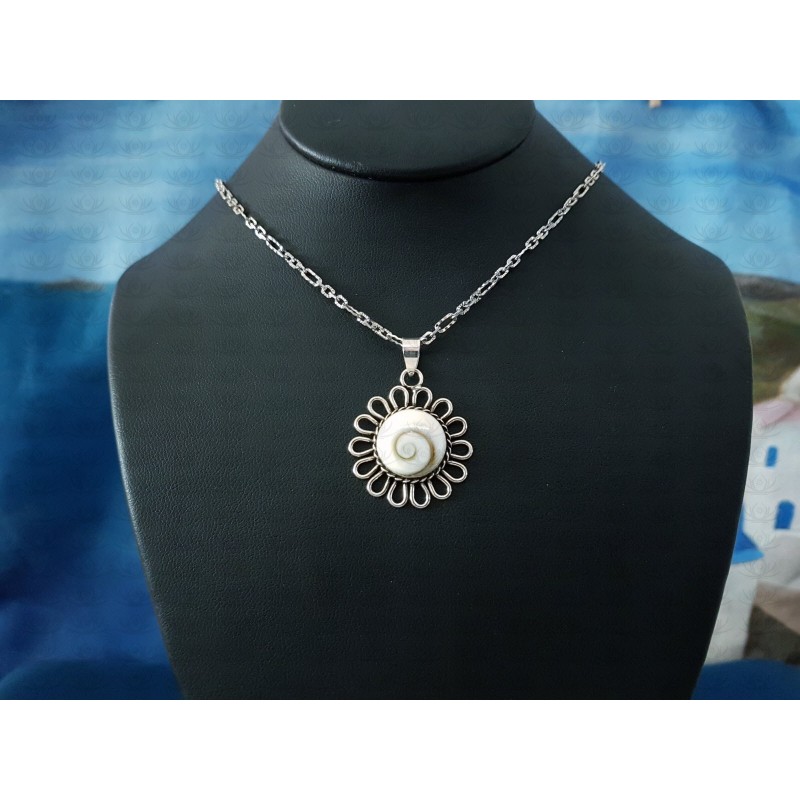 SP 0094 Pendant Shiva Eye Shell Silver