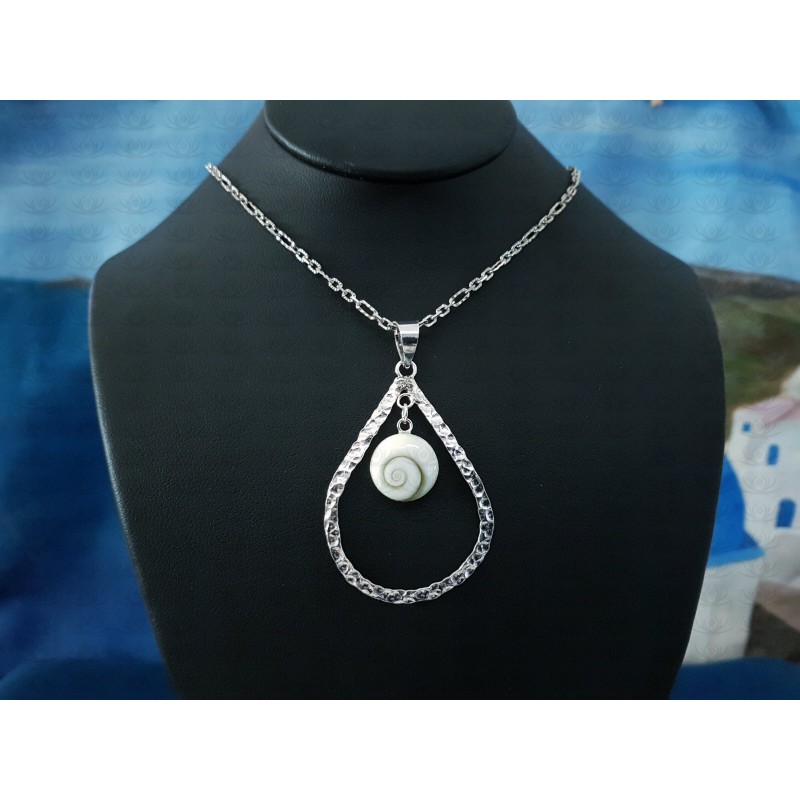 SP 0096 Pendant Shiva Eye Shell Silver