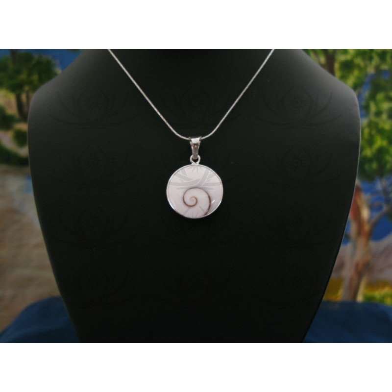 SP 0180 Pendant Shiva Eye Shell Silver