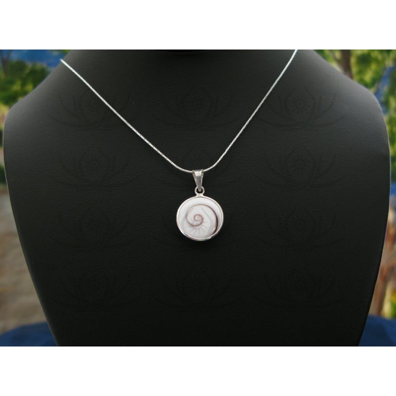 SP 0189 Pendant Shiva Eye Shell Silver