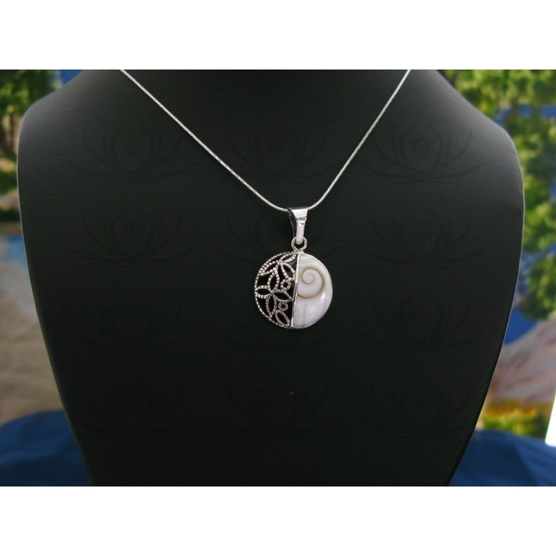 SP 0208 Pendant Shiva Eye Shell Silver