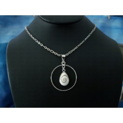 SP 0257d Pendant Shiva Eye Shell Silver