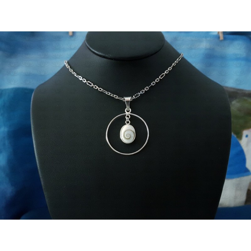 SP 0257o Pendant Shiva Eye Shell Silver