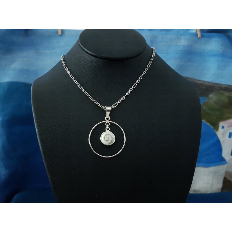 SP 0257r Pendant Shiva Eye Shell Silver