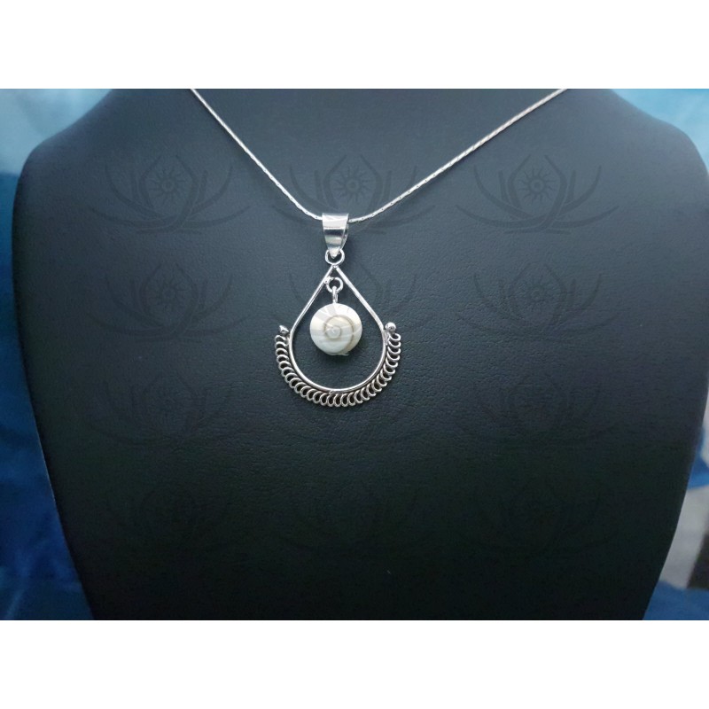 SP 0294 Pendant Shiva Eye Shell Silver