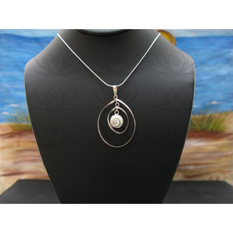 SP 0310 Pendant Shiva Eye Shell Silver